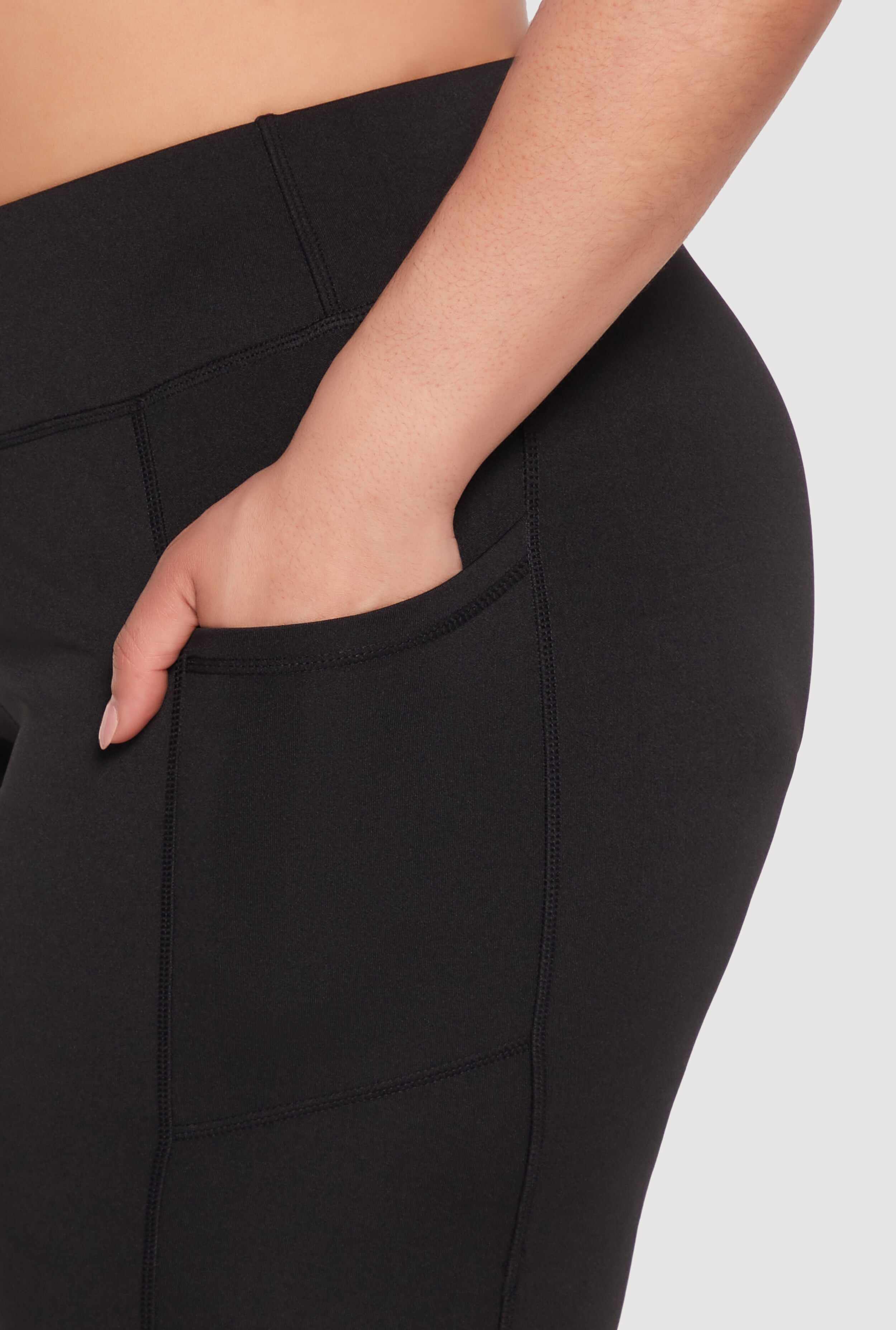 Plus Size High Waisted Cell Phone Pocket Leggings