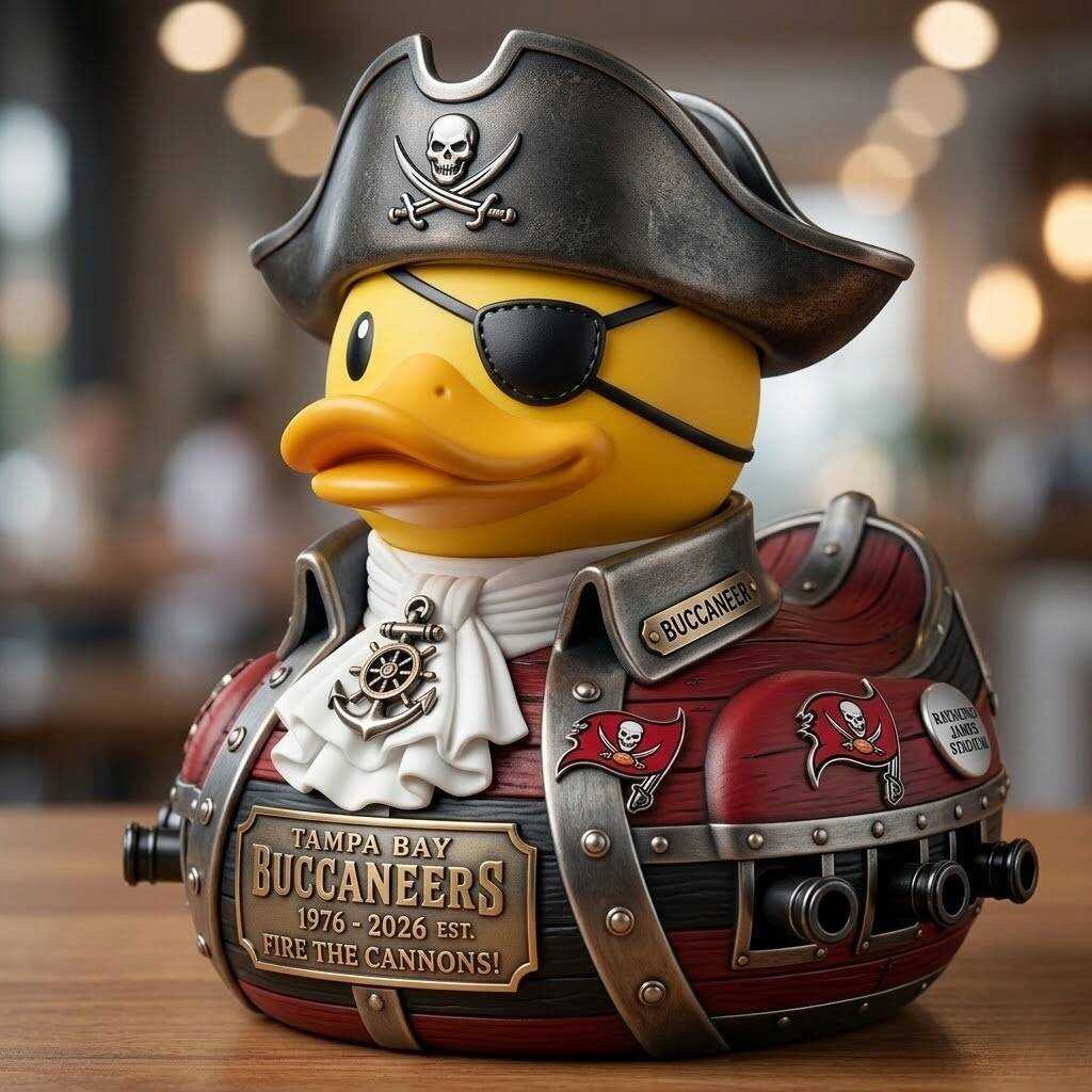 Tampa Bay Buccaneers 50th Anniversary Tribute Duck