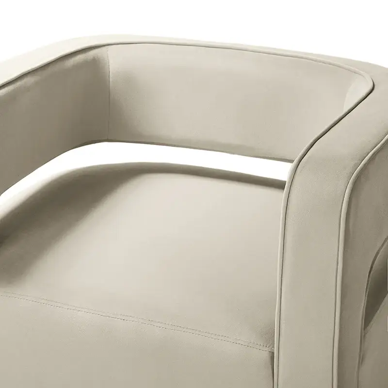 Agata Velvet Swivel Barrel Armchair