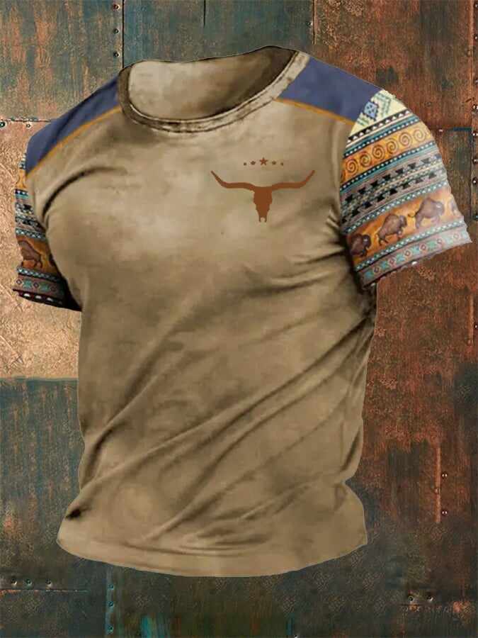 Men's Casual Print Short Sleeve T-Shirt