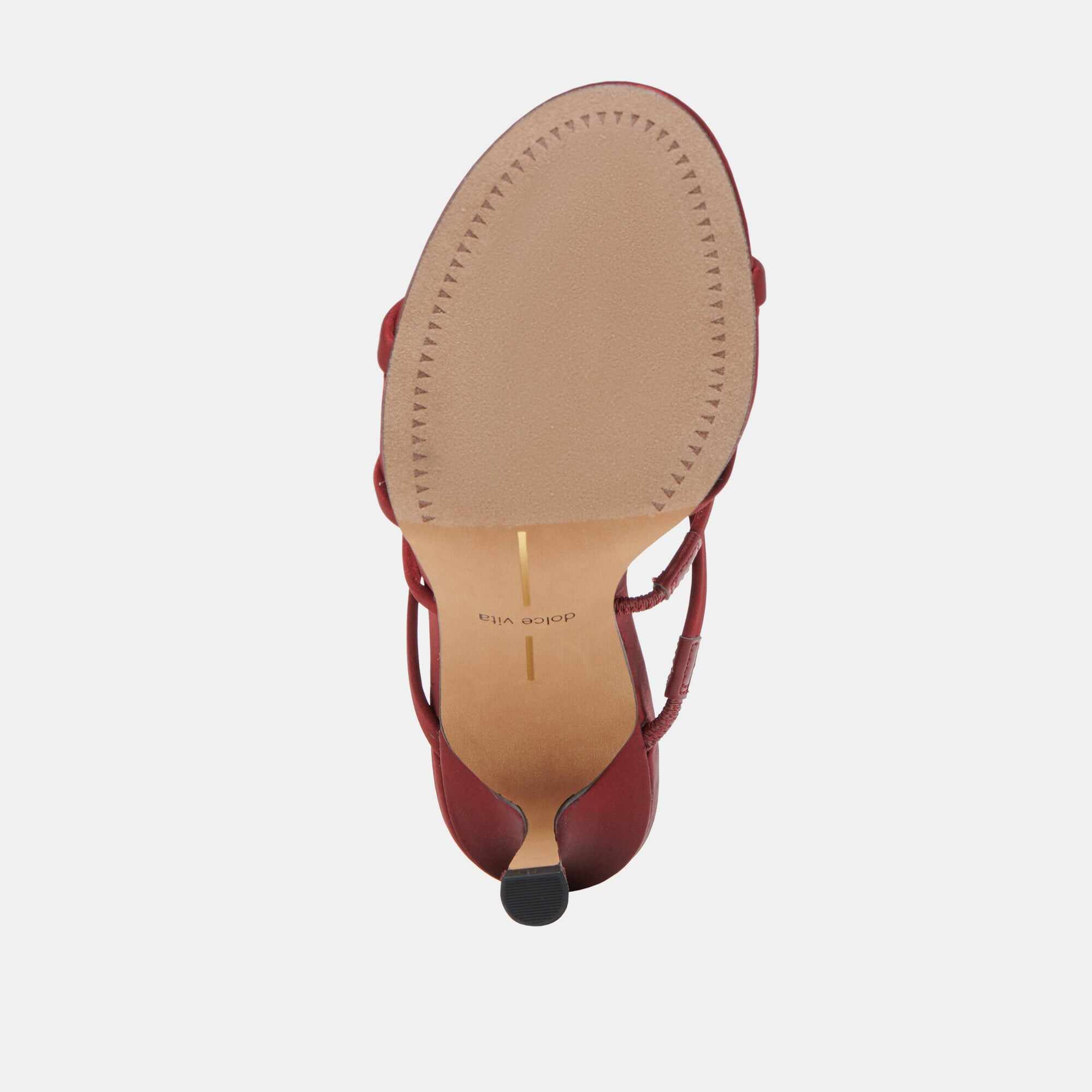 LINZY HEELS WINE SATIN