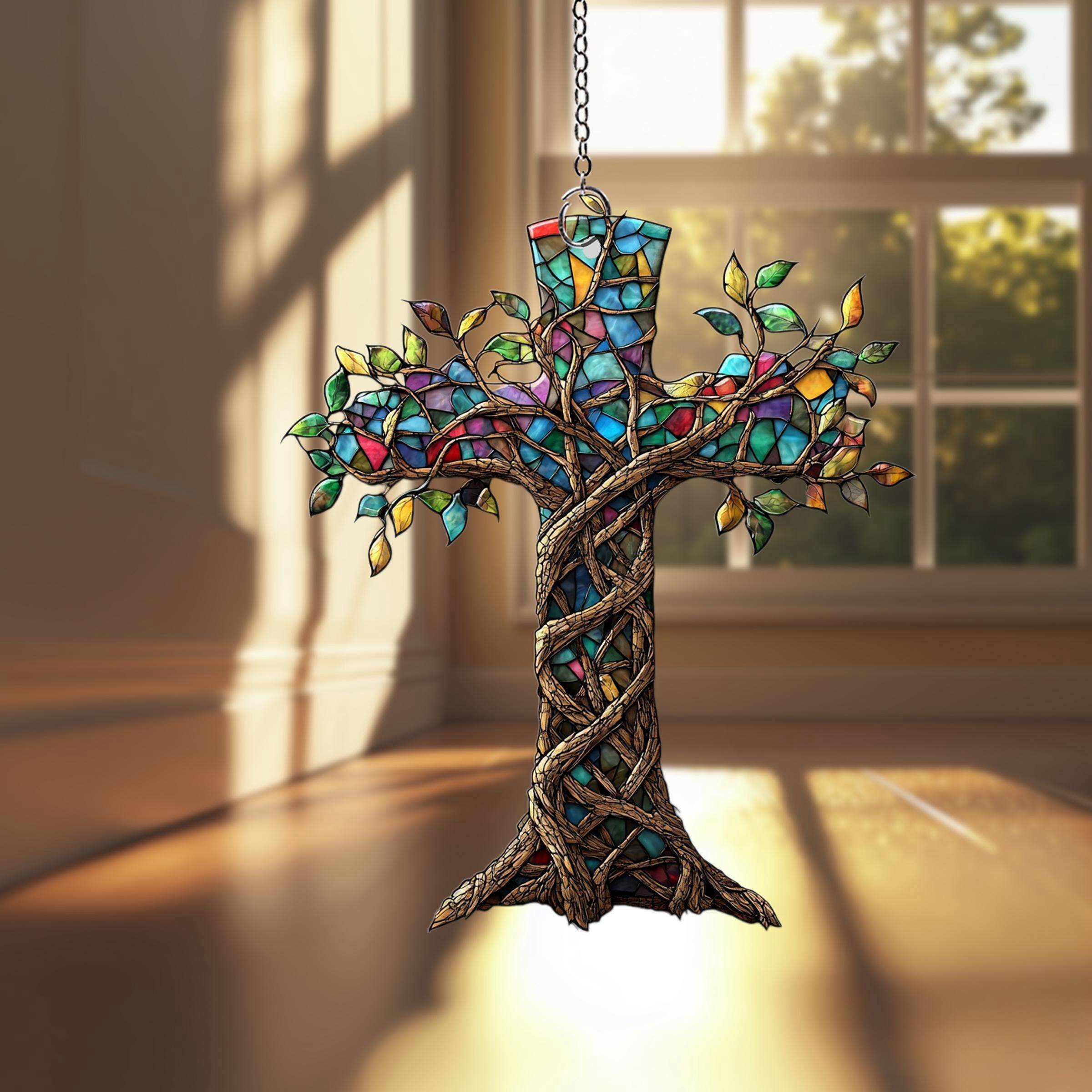 Christian Cross Stained