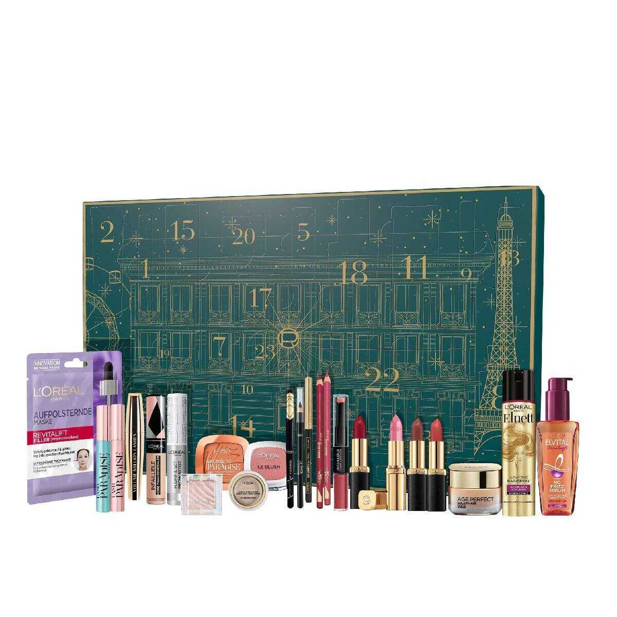 2022 Paris Advent calendar, cosmetics behind 24 doors, new beauty products every day for Christmas, - Aanythingby Clearance