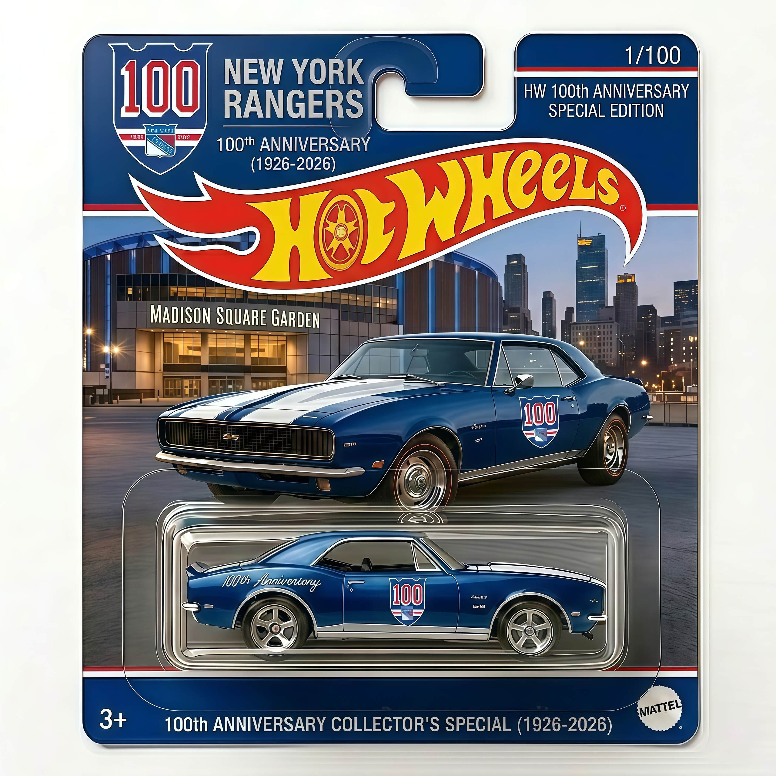 Hot Wheels New York Rangers 100th Anniversary Chevrolet Camaro
