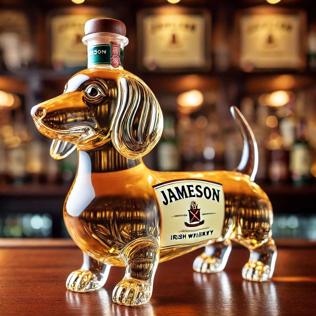 Dachshund whisky bottle