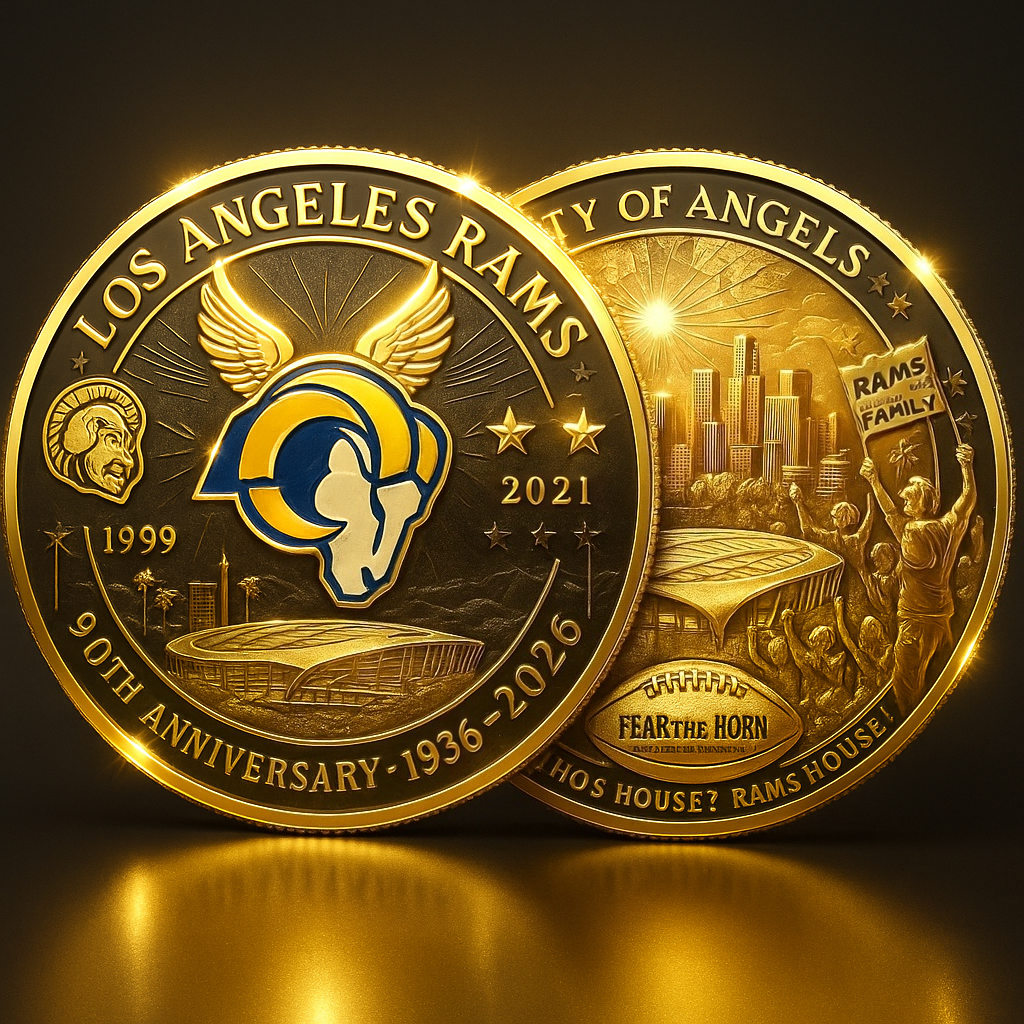 Los Angeles Rams 90th Anniversary Commemorative Coin (1936–2026 Legacy Edition)