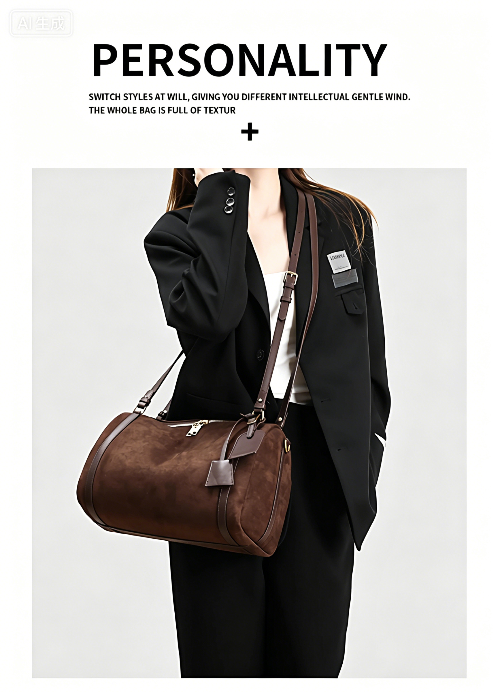 Fashionable women handbag with classic design