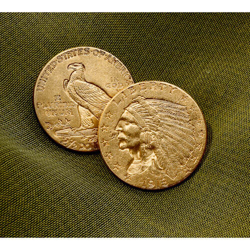 (Only 2 sets left)1908-1929 Indian Head $2.5 Gold Coin Fine Uncirculated Limited Edition