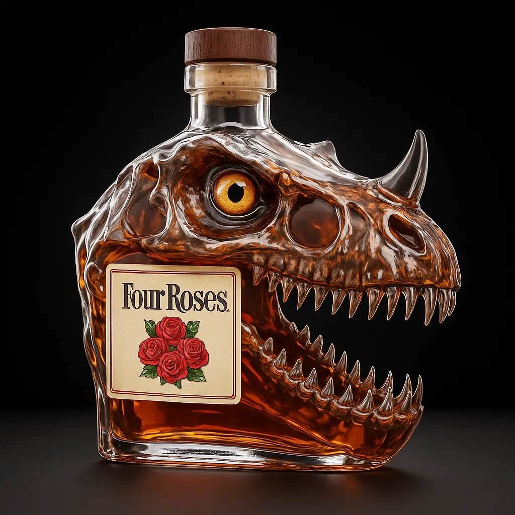 T-Rex Whiskey Bottle