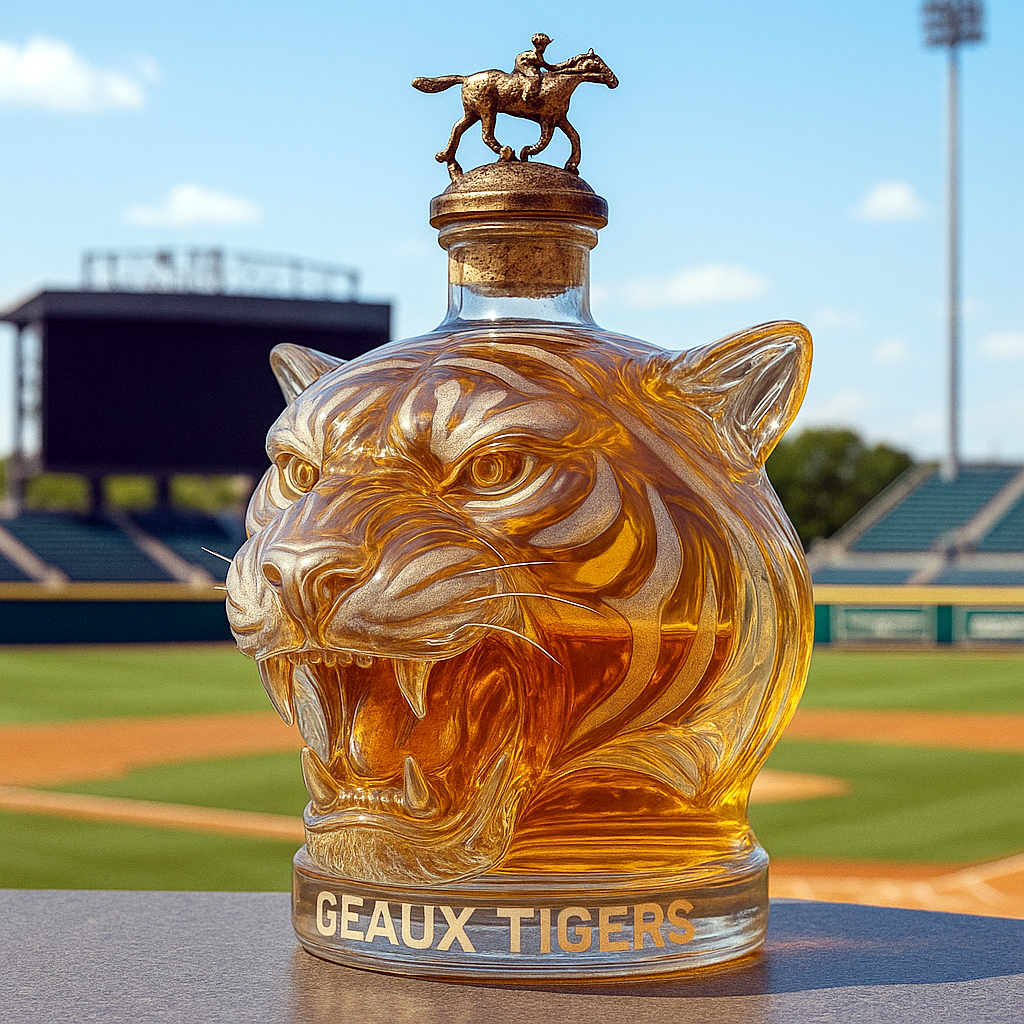 LSU Tiger Whiskey Bottle