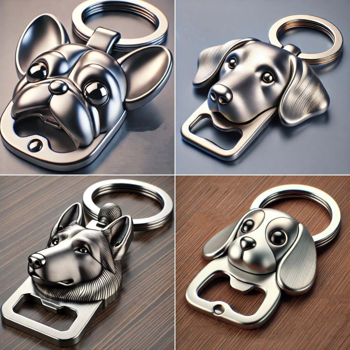 Pet dog bottle opener keychain