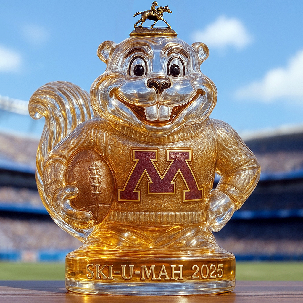 University of Minnesota Goldy Gopher Whiskey Bottle