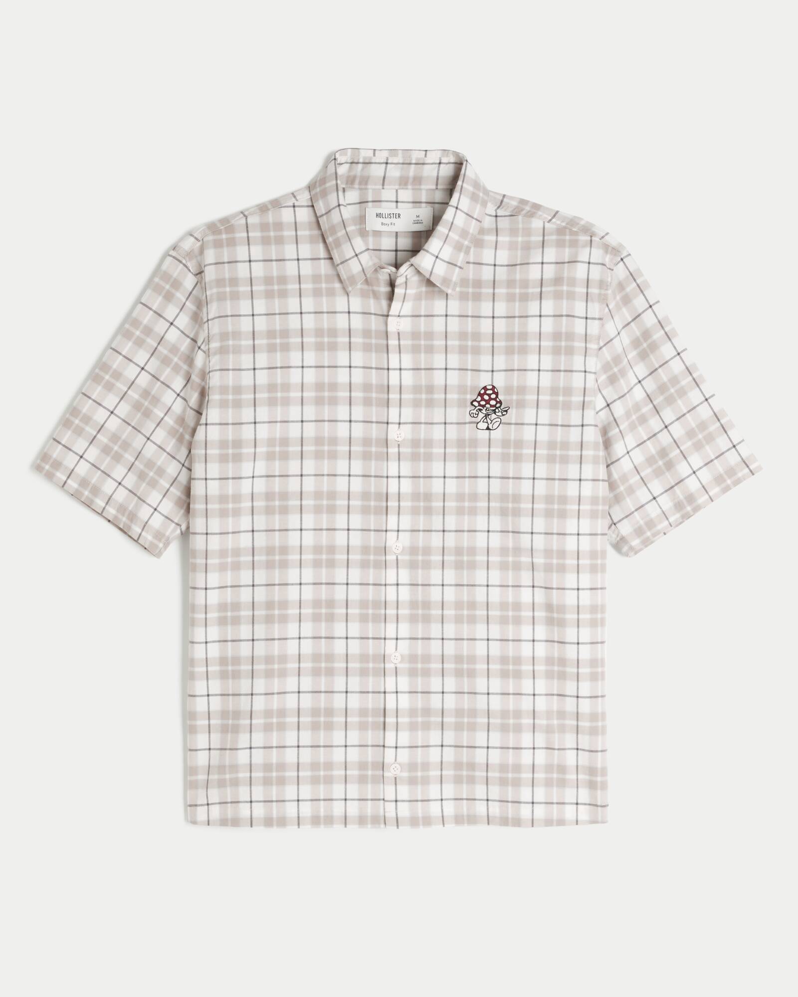 Boxy Short-Sleeve Cherry Graphic Shirt