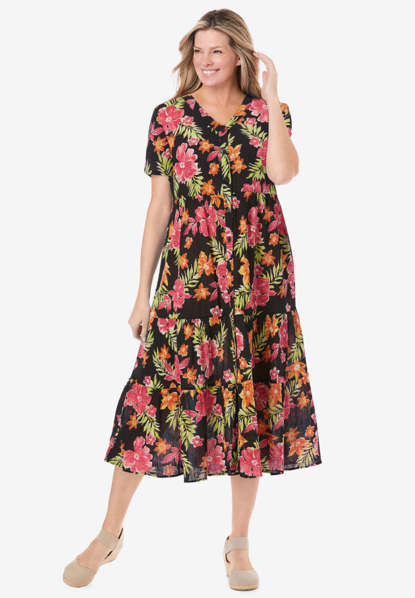 Gauze Tiered Dress