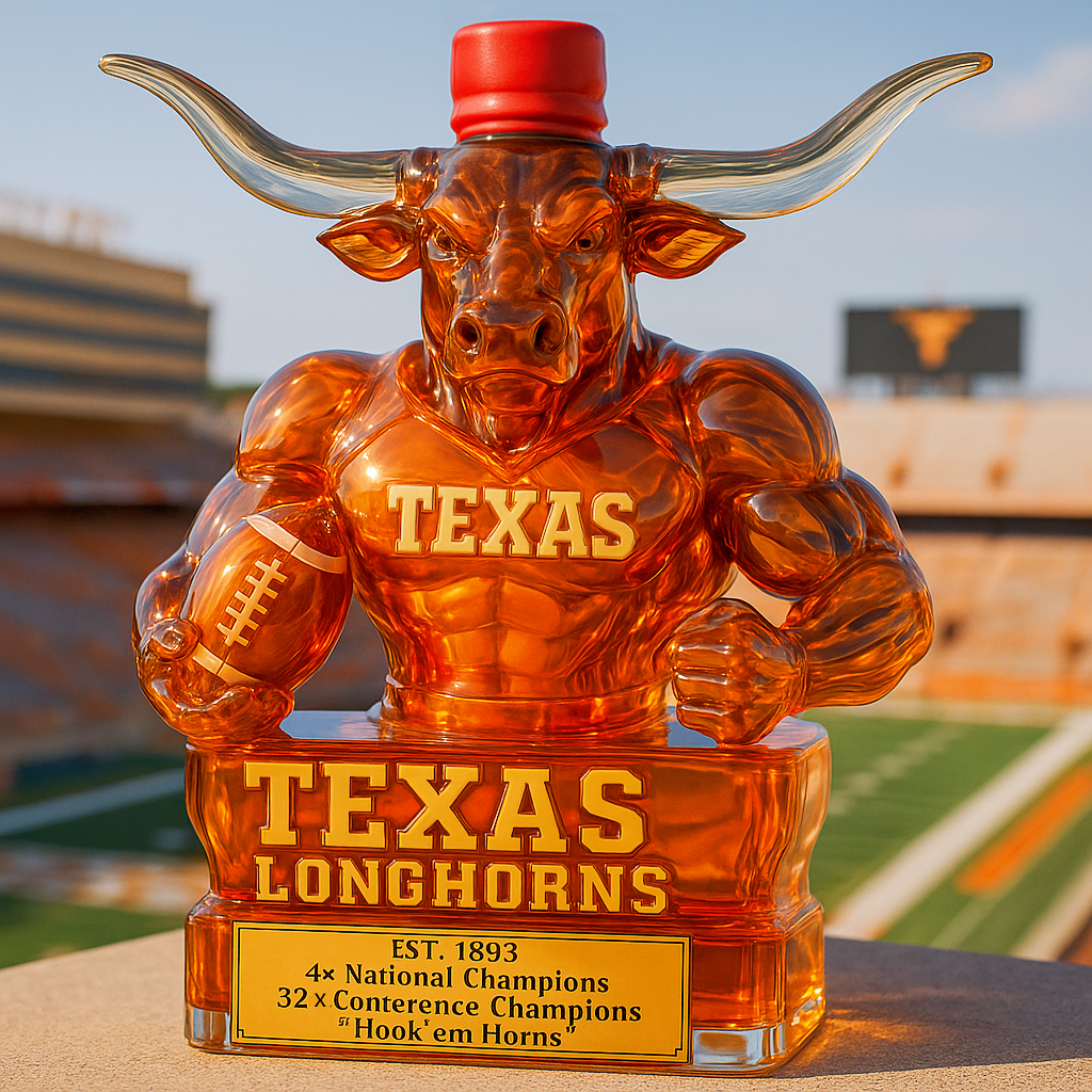 Texas Longhorns Glory Whiskey Bottle
