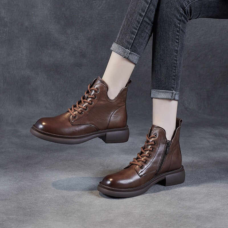 [Gift For Women] Women's High-Quality Soft Leather Vintage Boots