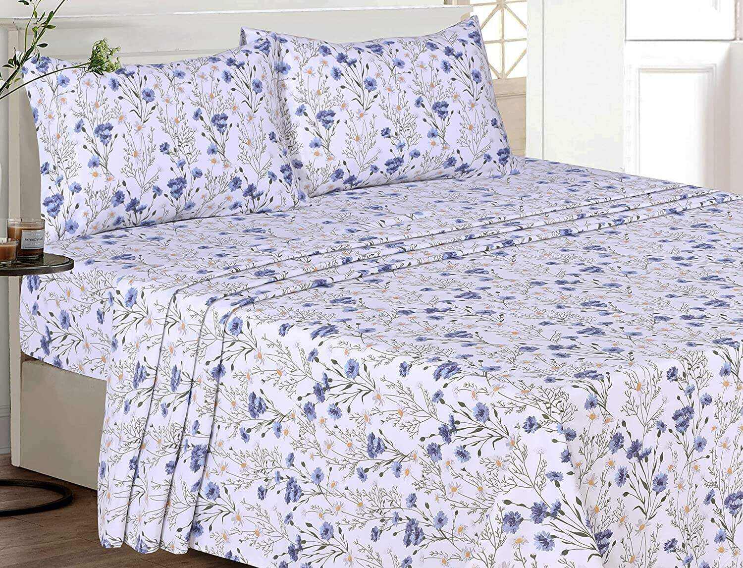 Sweet Pea100% Cotton Sheets - Soft & Breathable Sheet Set - 4 Pieces