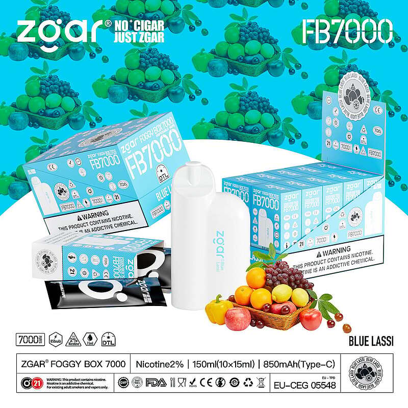 ZGAR FOGGY BOX 7000 Puffs 2% Nicotine Rechargeable Disposable Pod