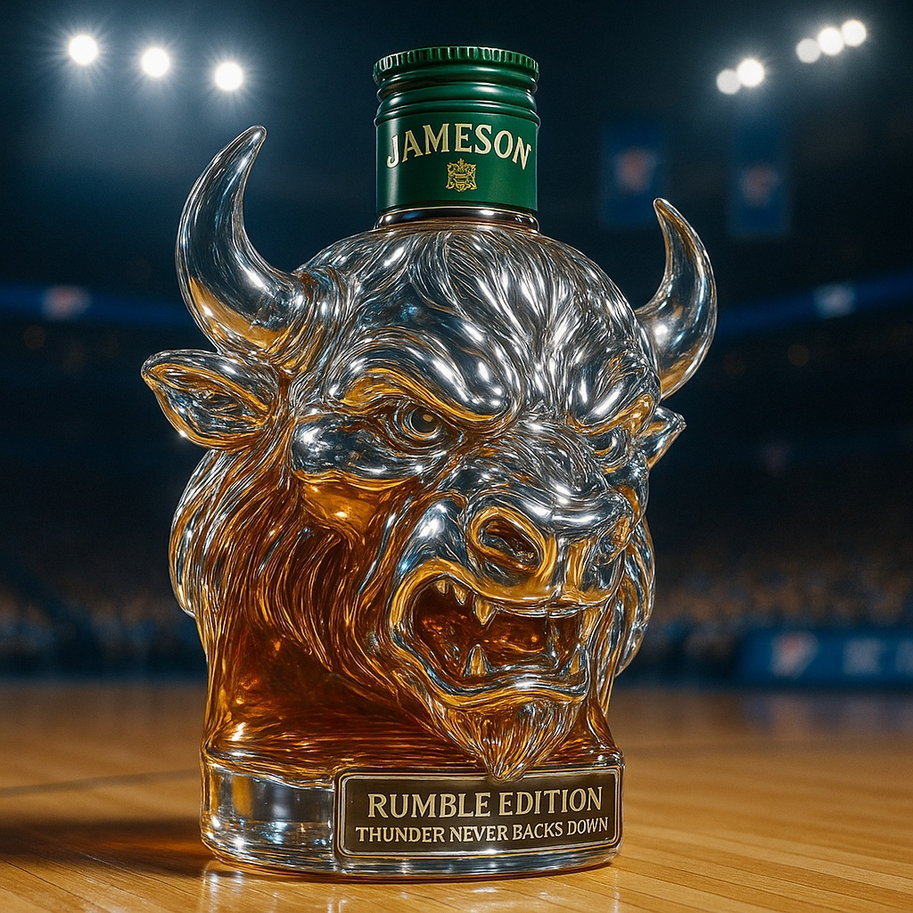 Rumble the Bison Whiskey Bottle