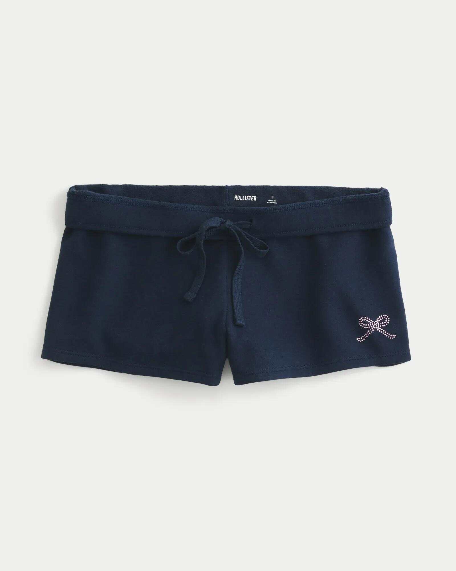 Side Stripe Fleece Mini Shorts