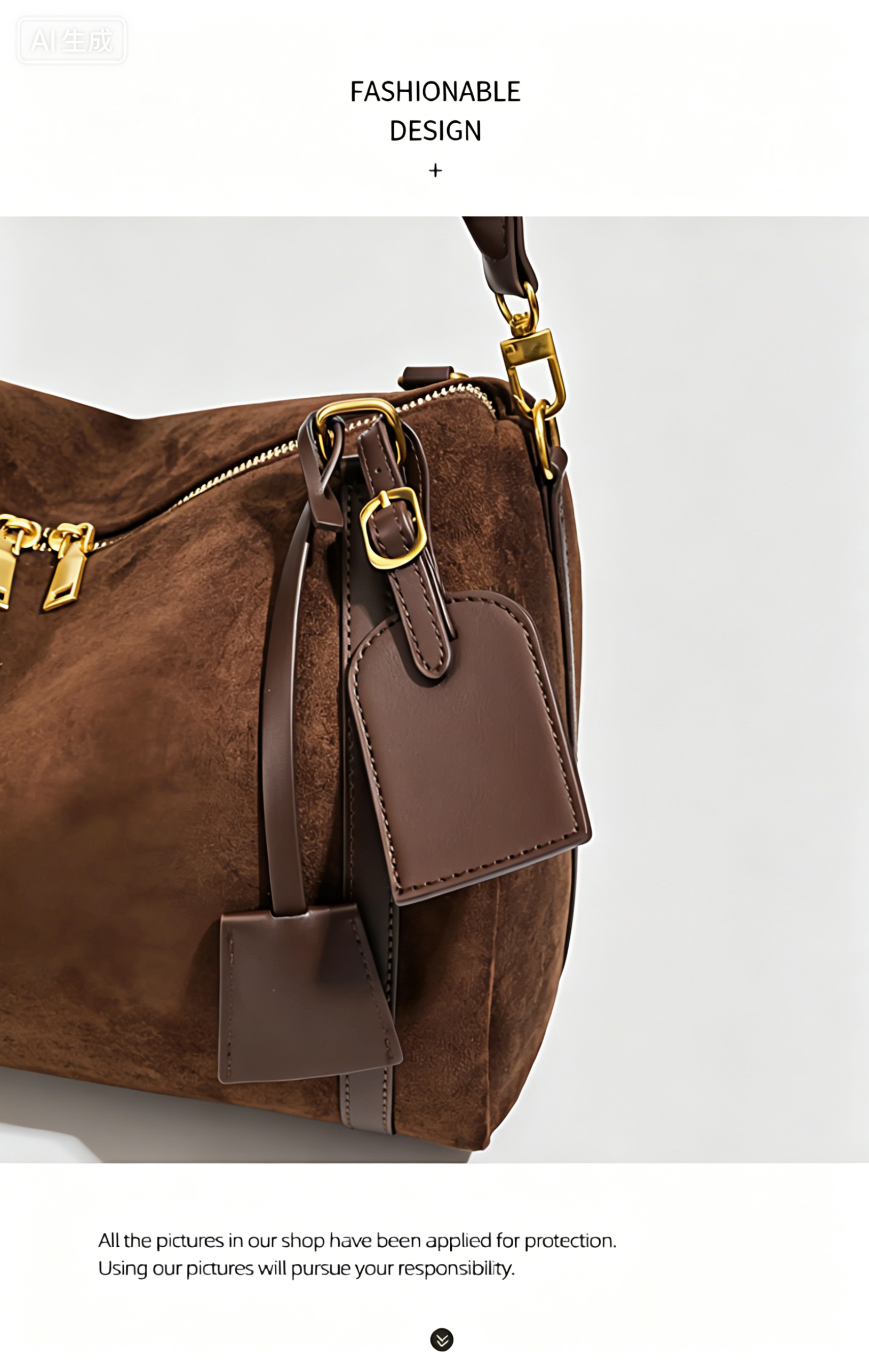 Fashionable women handbag with classic design