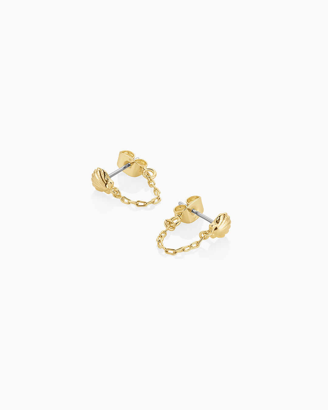 Shell Chain Huggies