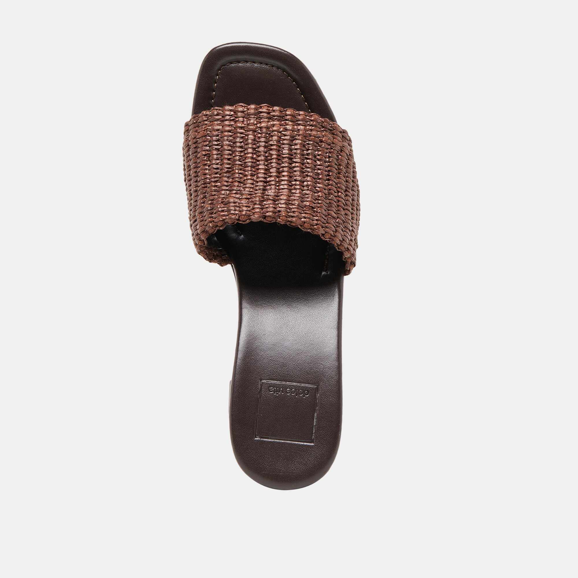 CELEST HEELS CHOCOLATE RAFFIA