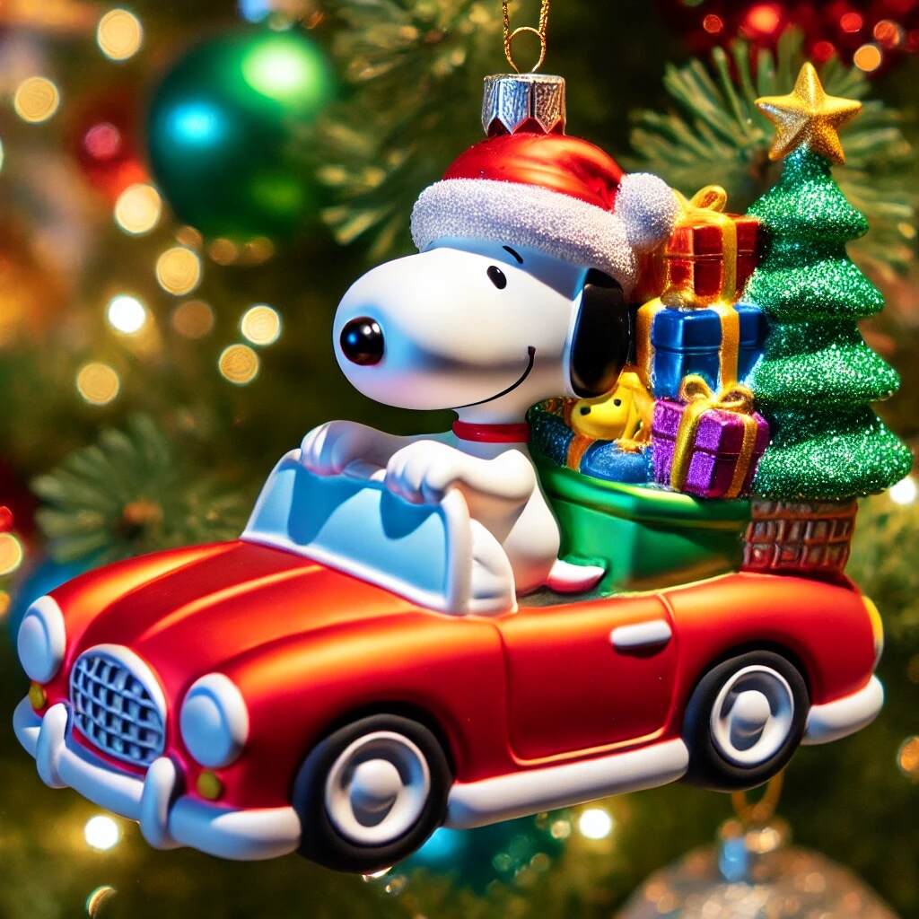 Snoooopy Gift Giving Christmas Ornament