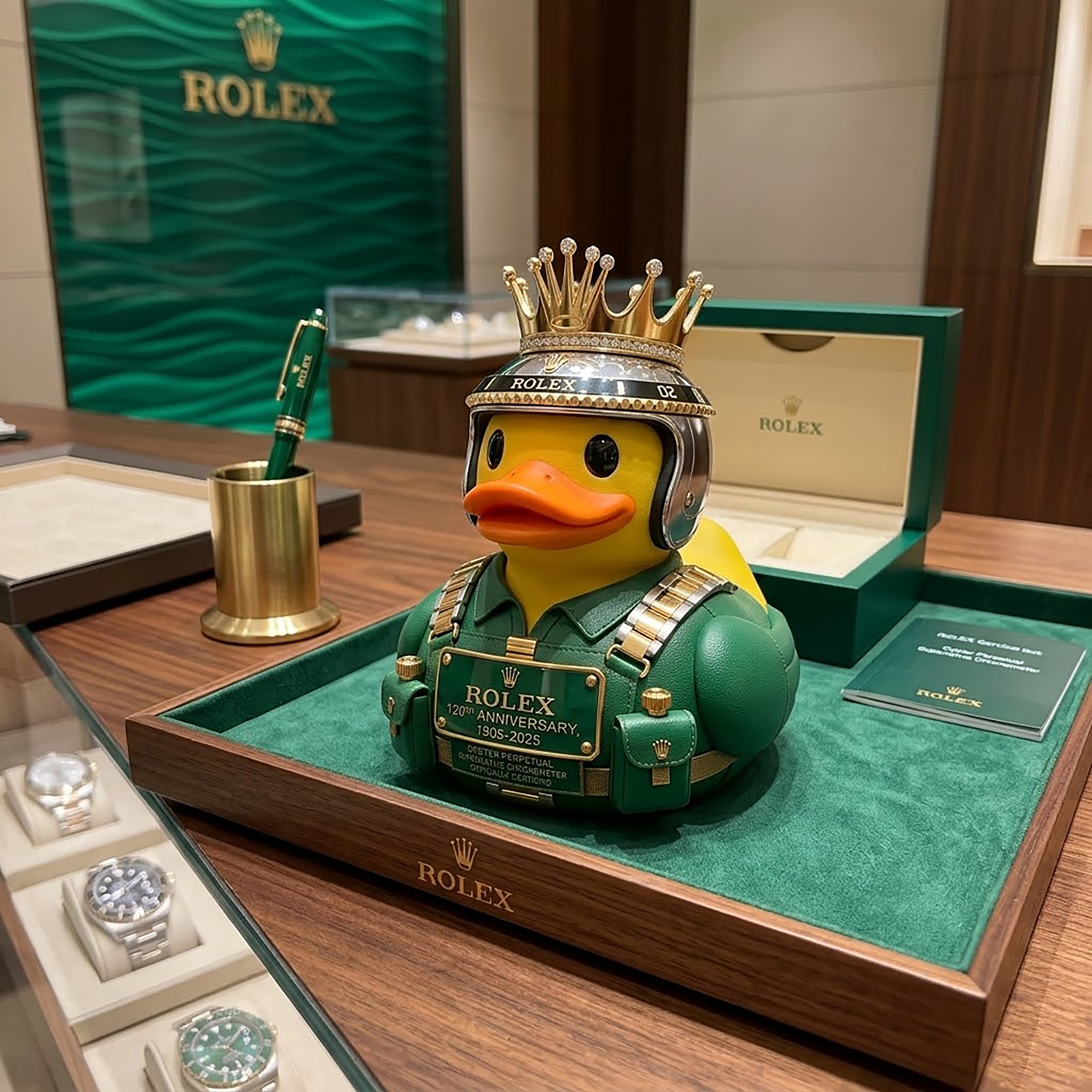 👑 Rolex 120th Anniversary Limited Edition Crown Duck Collectible 🦆
