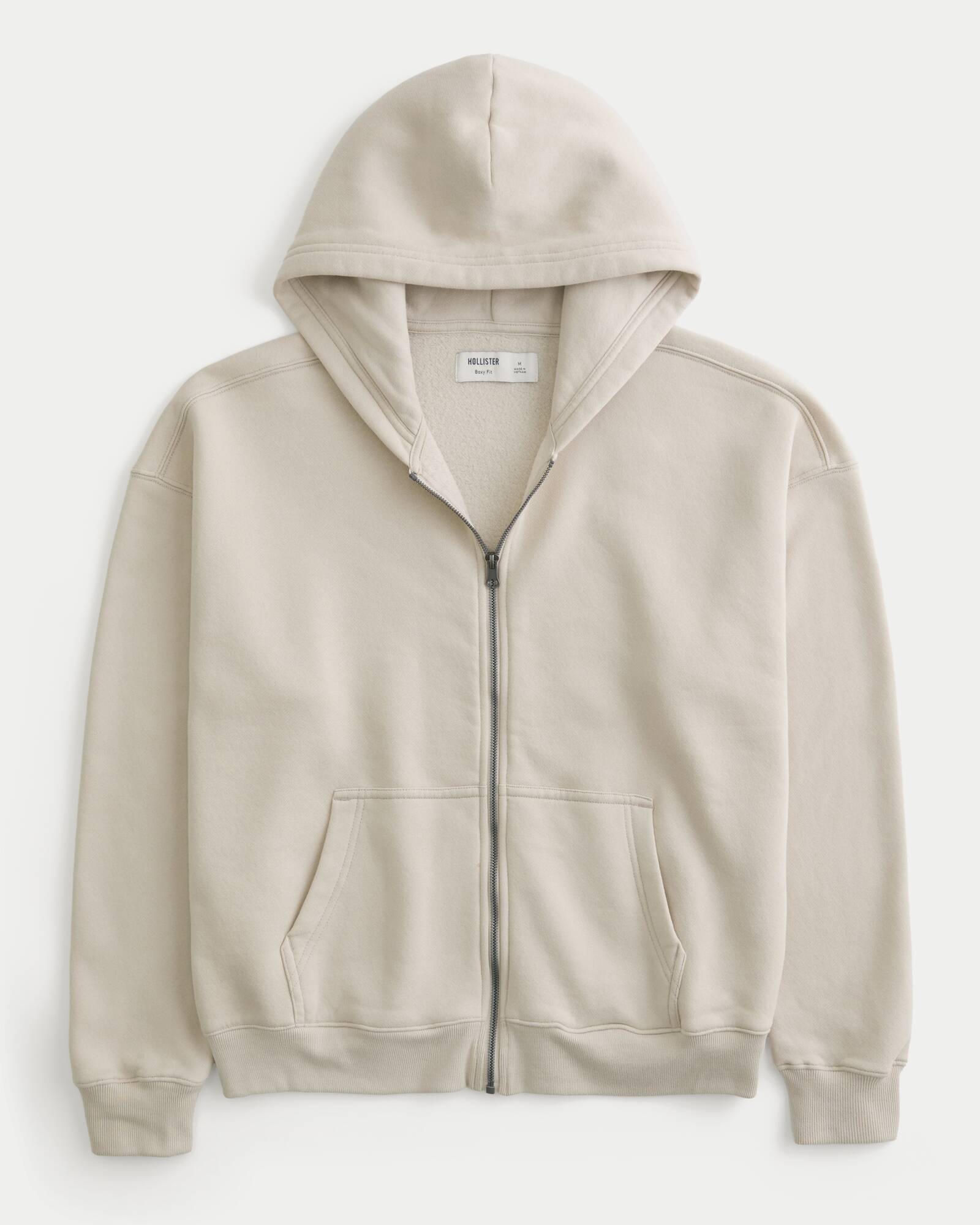 Boxy Camo Zip-Up Hoodie