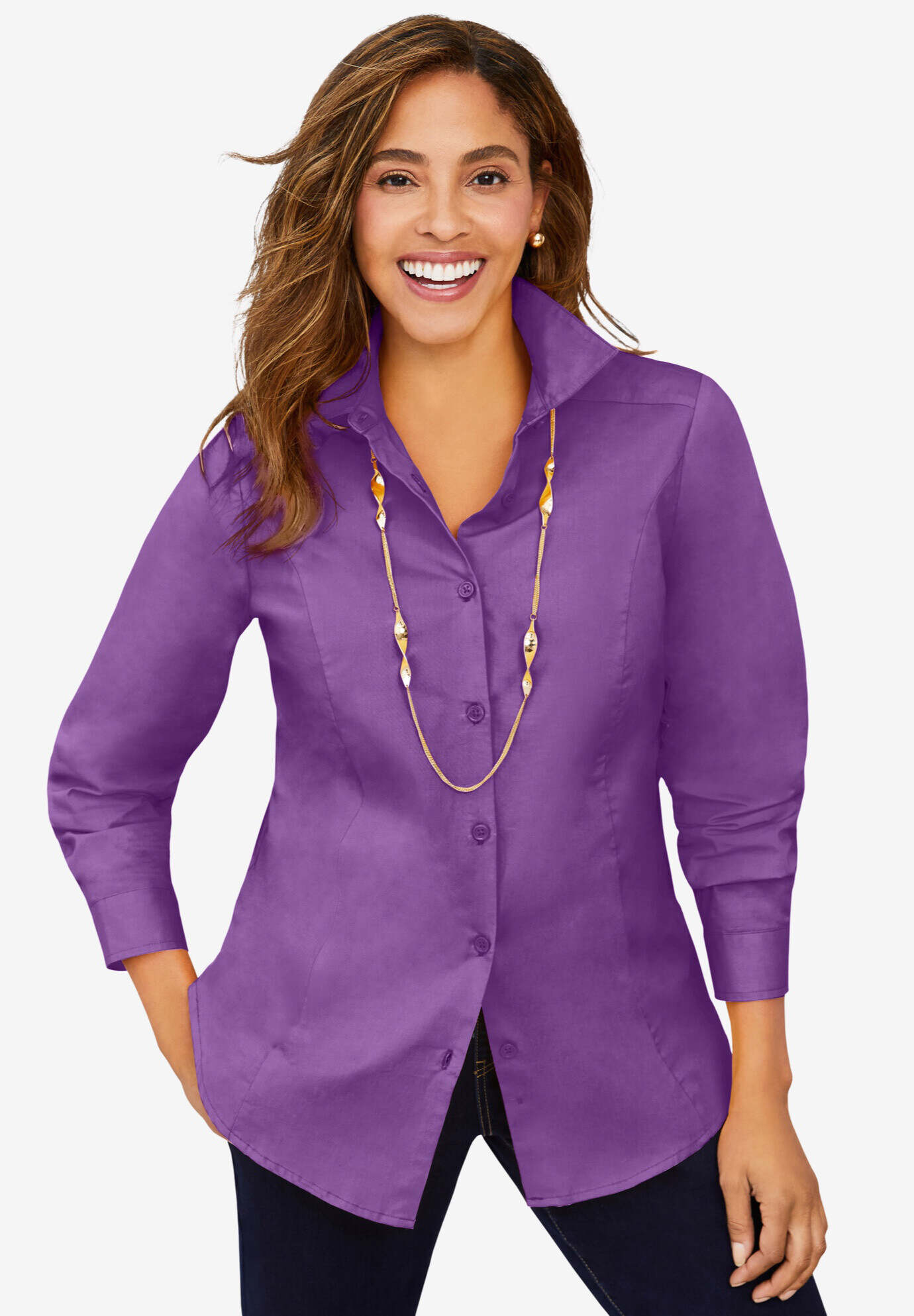 Stretch Cotton Poplin Shirt