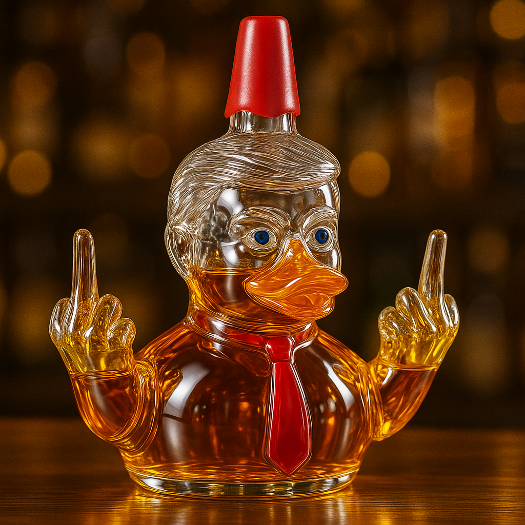Funny Middle Finger Whiskey Bottle