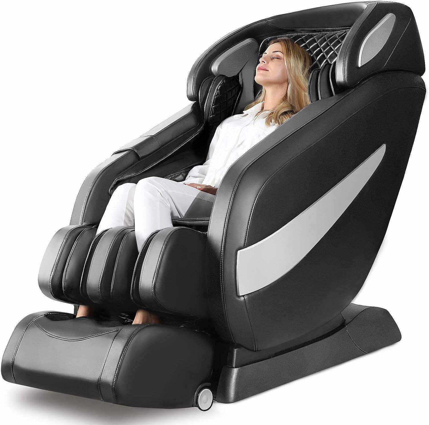 OWAYS Massage Chair,Zero Gravity SL Track Massage Chairs, Full Body Shiatsu Massage Chair Recliner with Space Saving, Auto Body Detection, Thai Stretching, Bluetooth Speaker, Heat, Foot Roller
