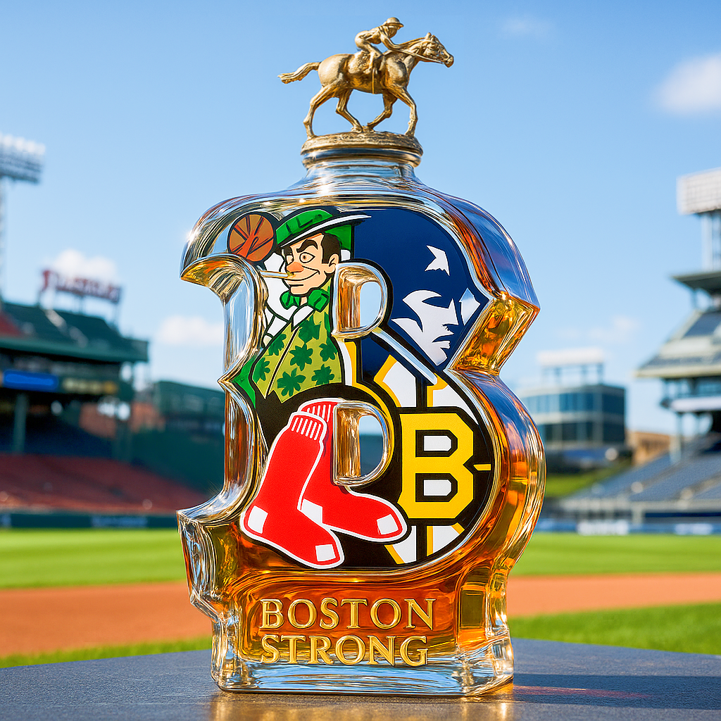 Boston Teams Glory Whiskey Bottle