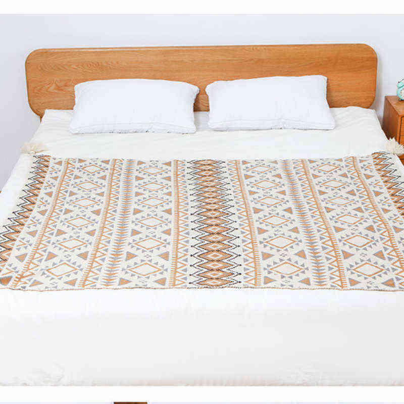 Cozy Shape Pattern Tassel Knitted Blanket