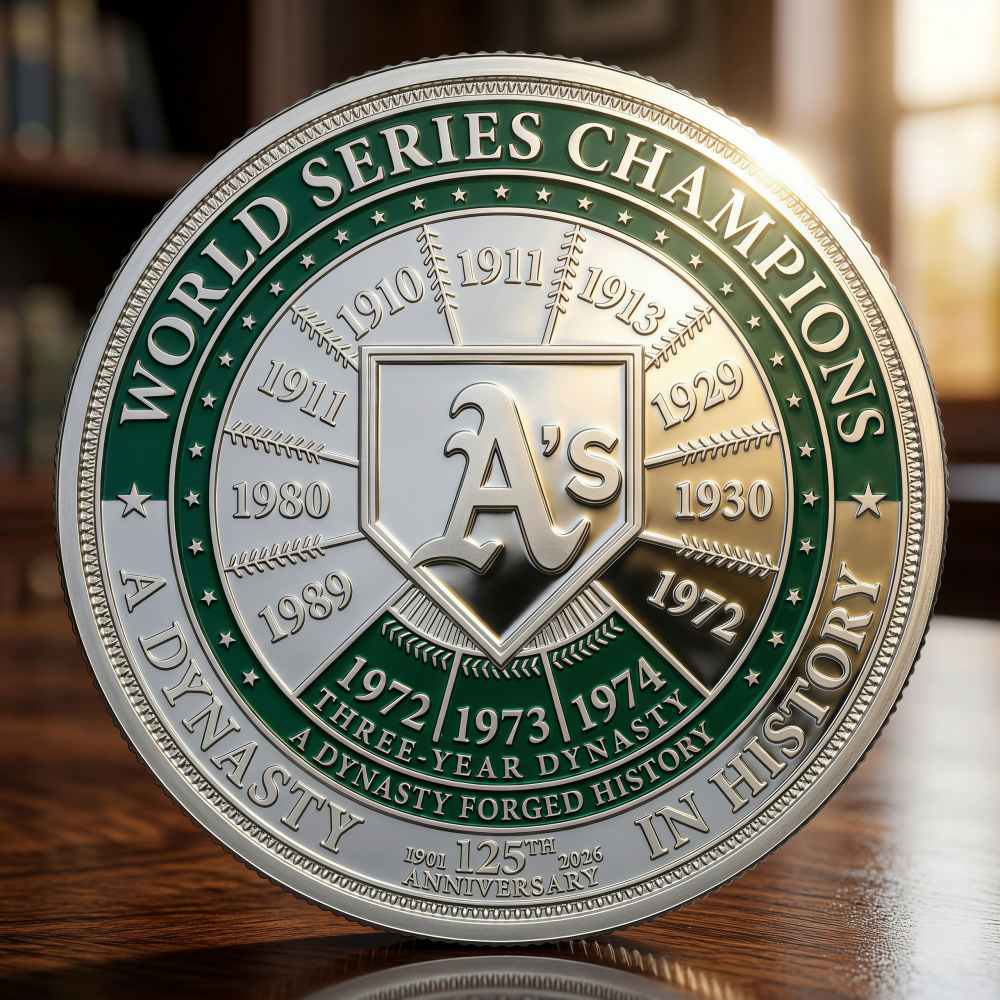 Oakland Athletics 125th Anniversary Championship Legacy Coin