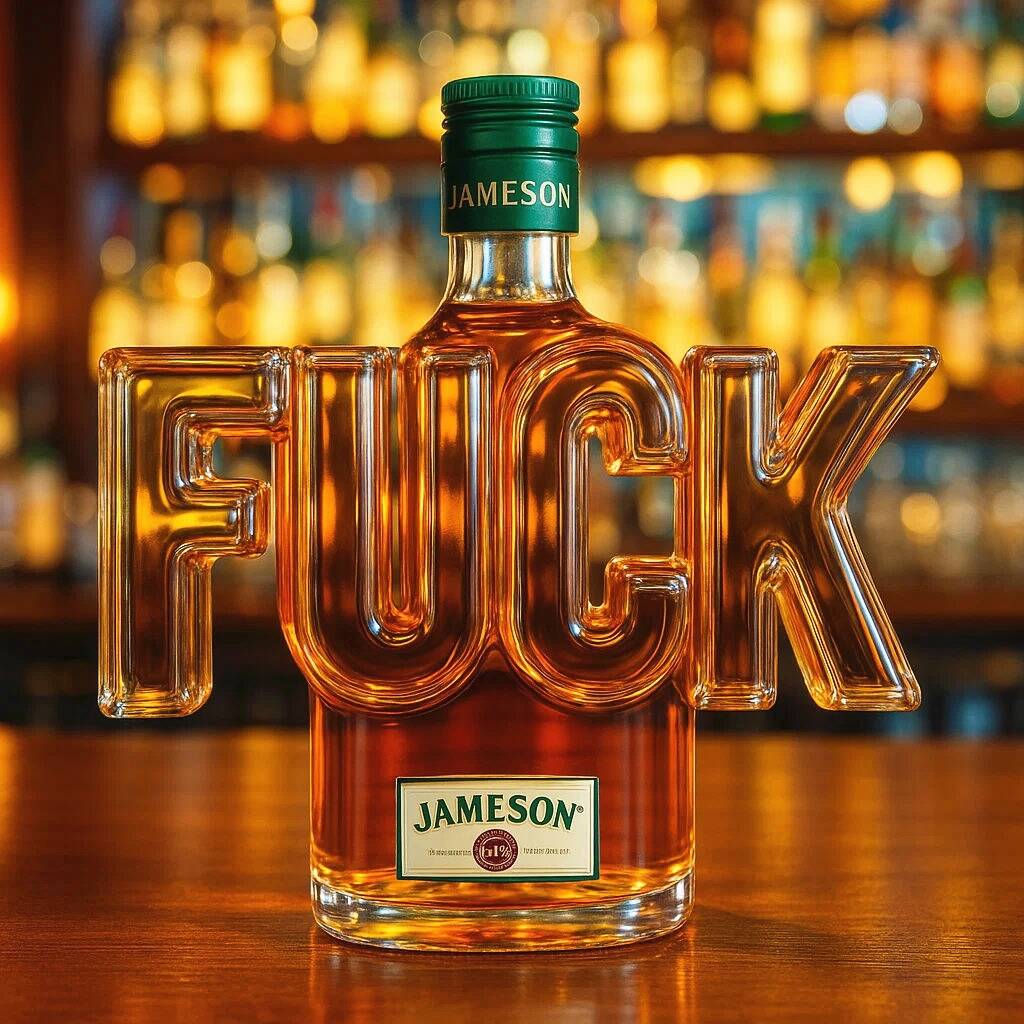 Funny whisky bottle