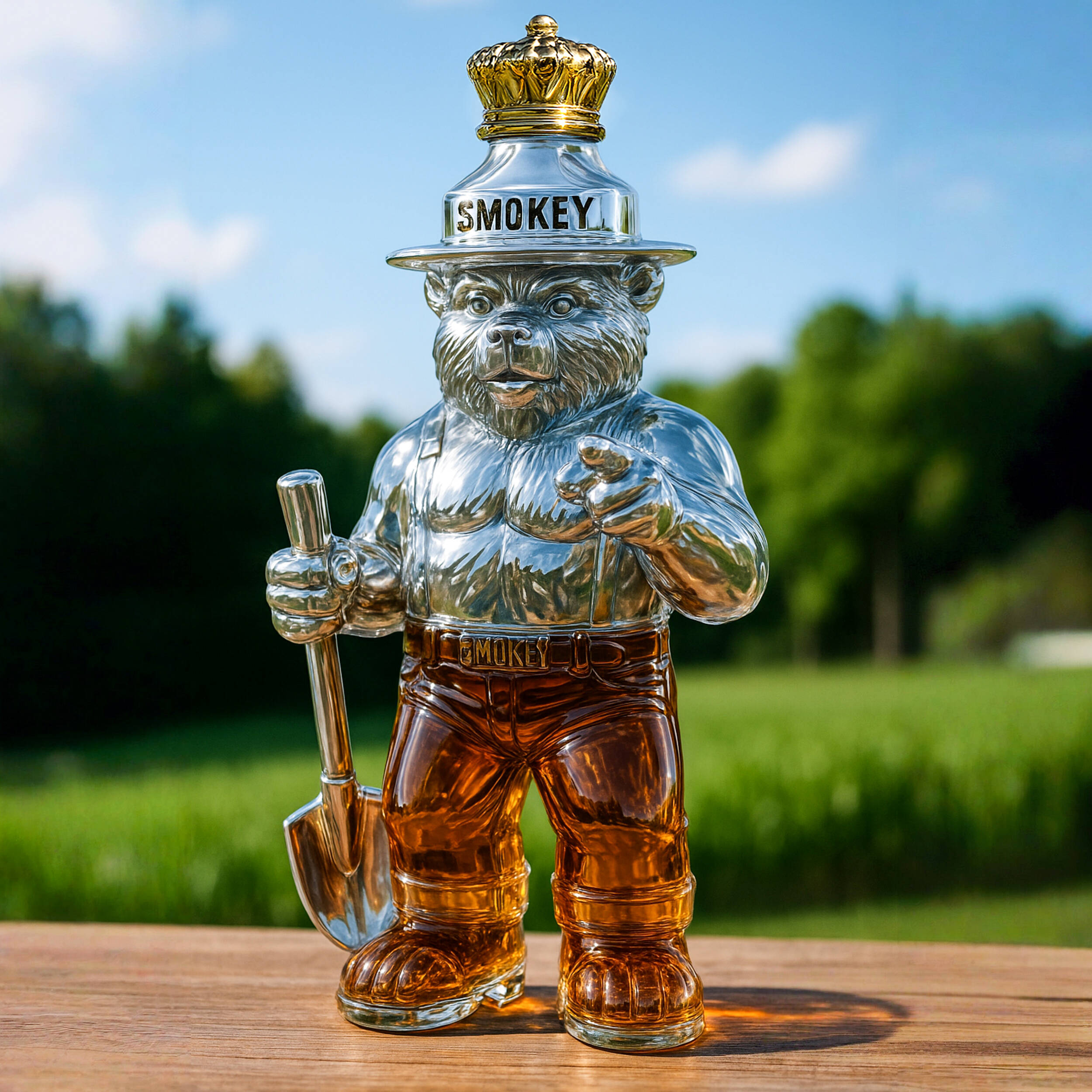 U.S. Forest Service 120th Anniversary Smokey Bear Whiskey Bottle