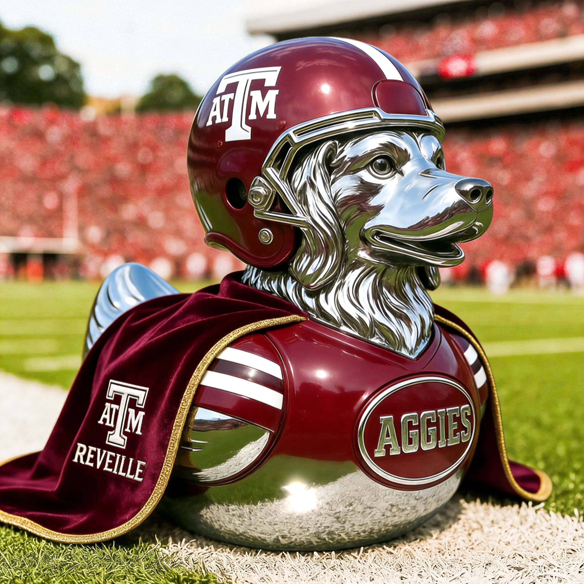 Texas A&M Reveille Chrome Mascot Figure