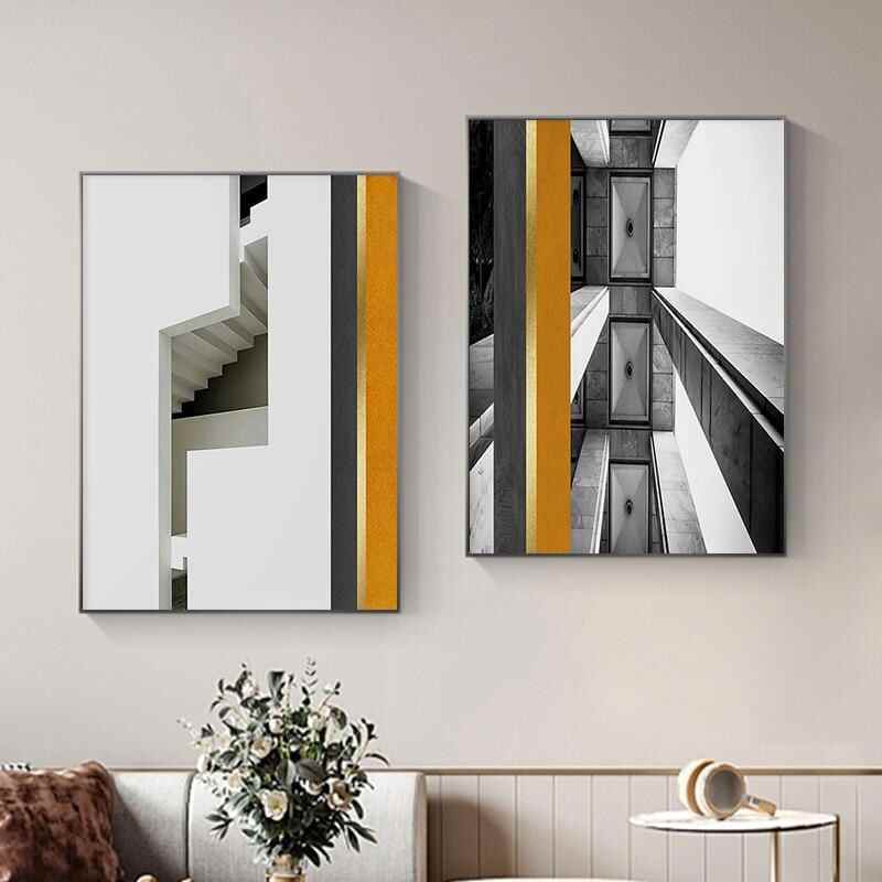 Geometric Space Canvas Art