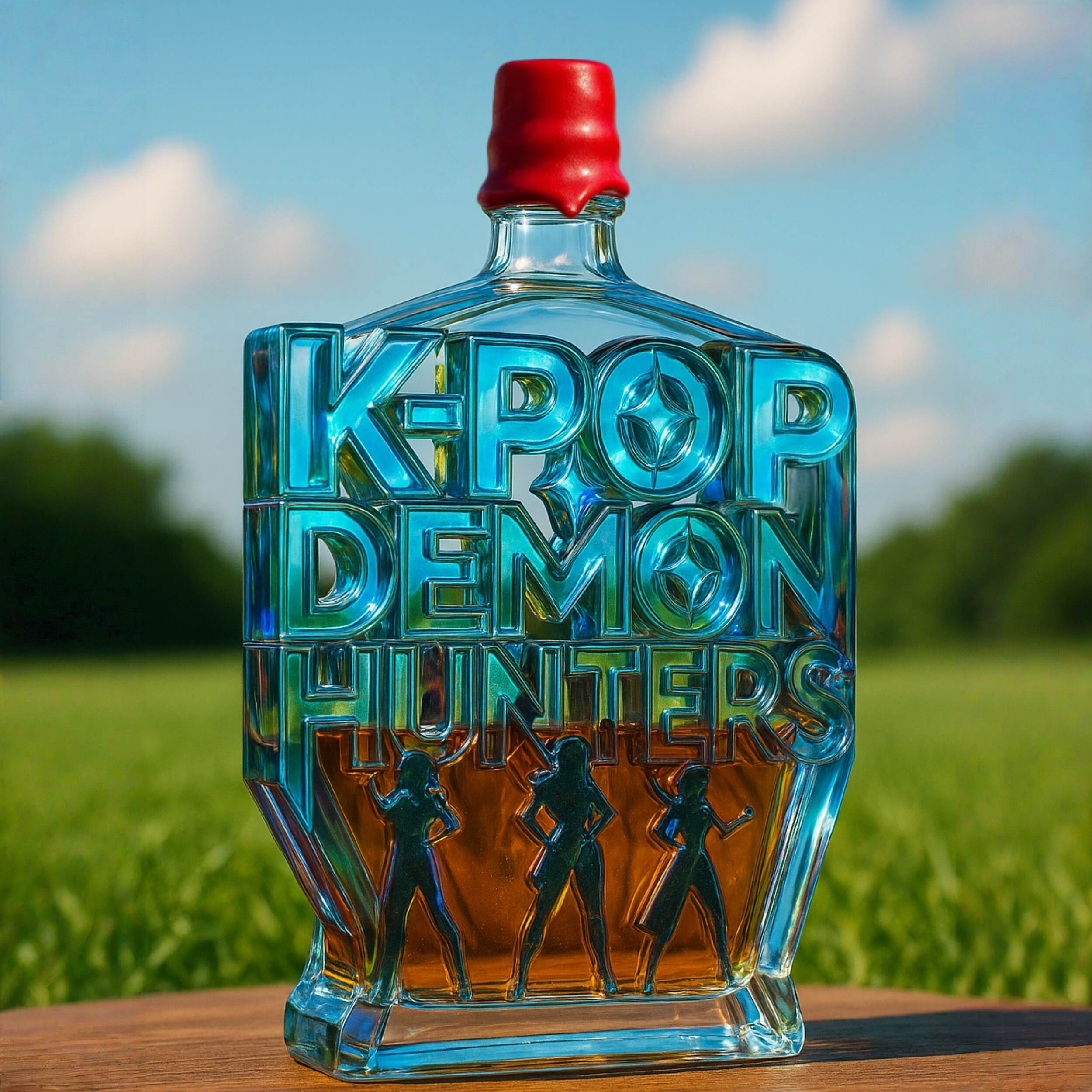 K-Pop Demon Hunters Whiskey Bottle