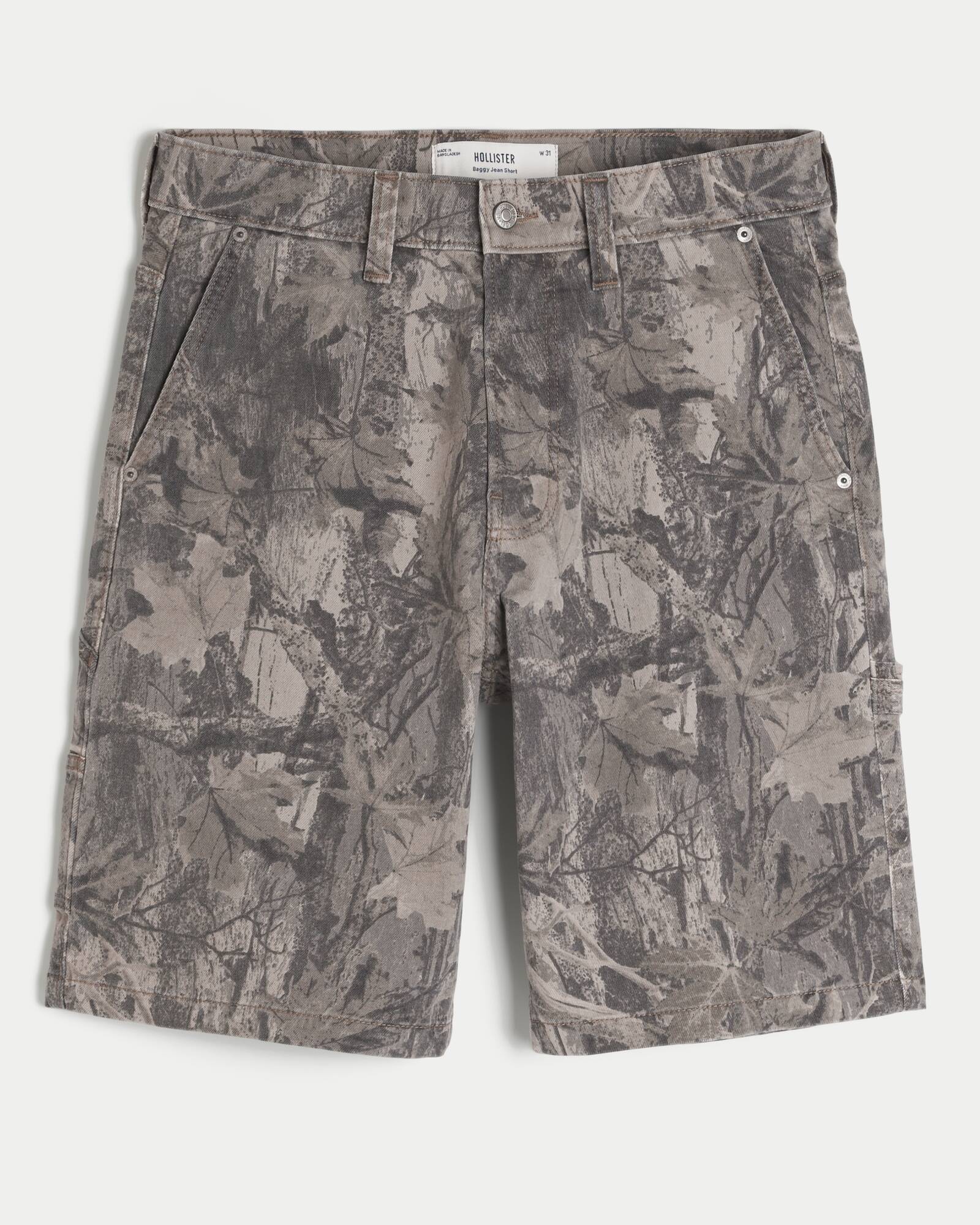 Washed Black Baggy Denim Shorts
