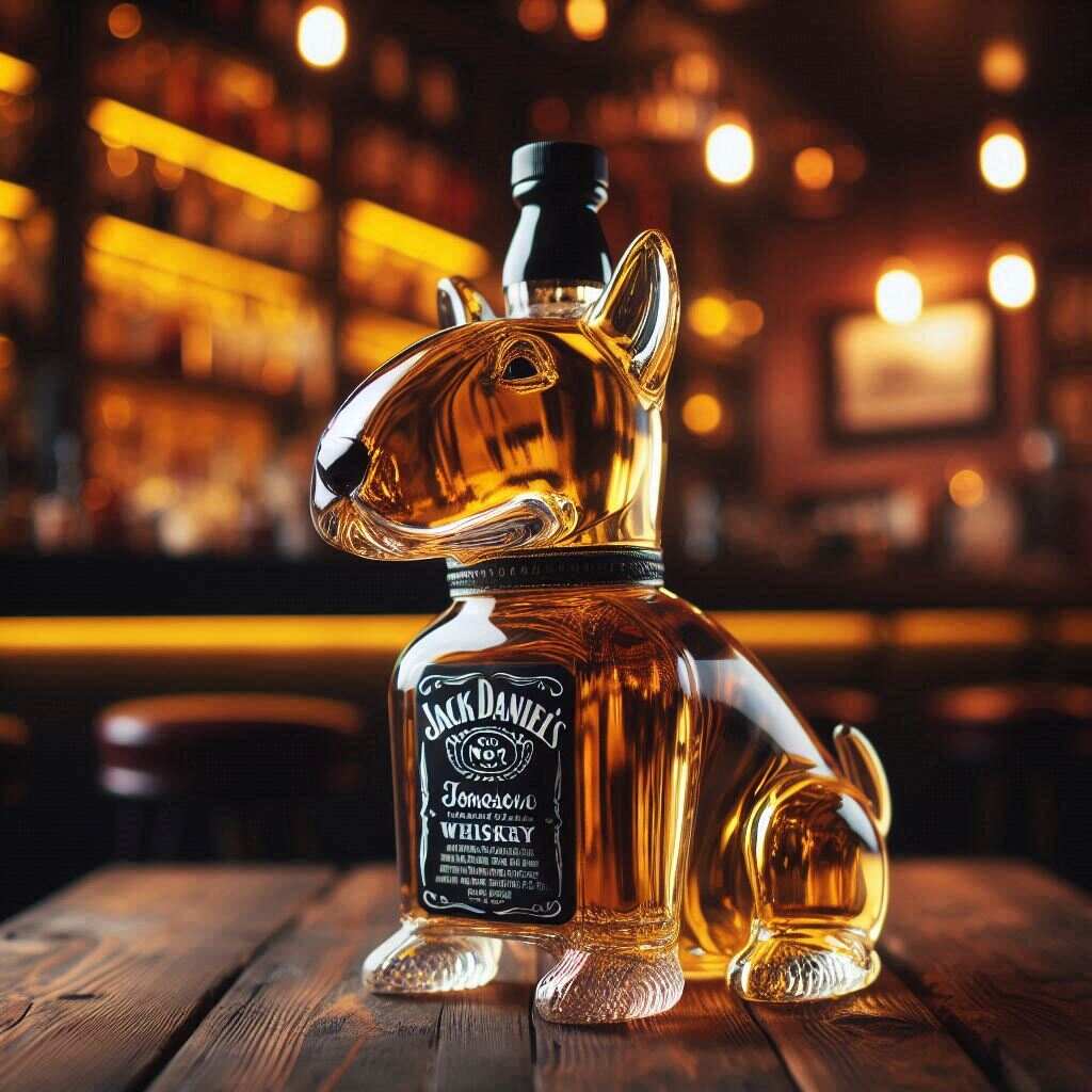 Bull Terrier Whiskey Bottle