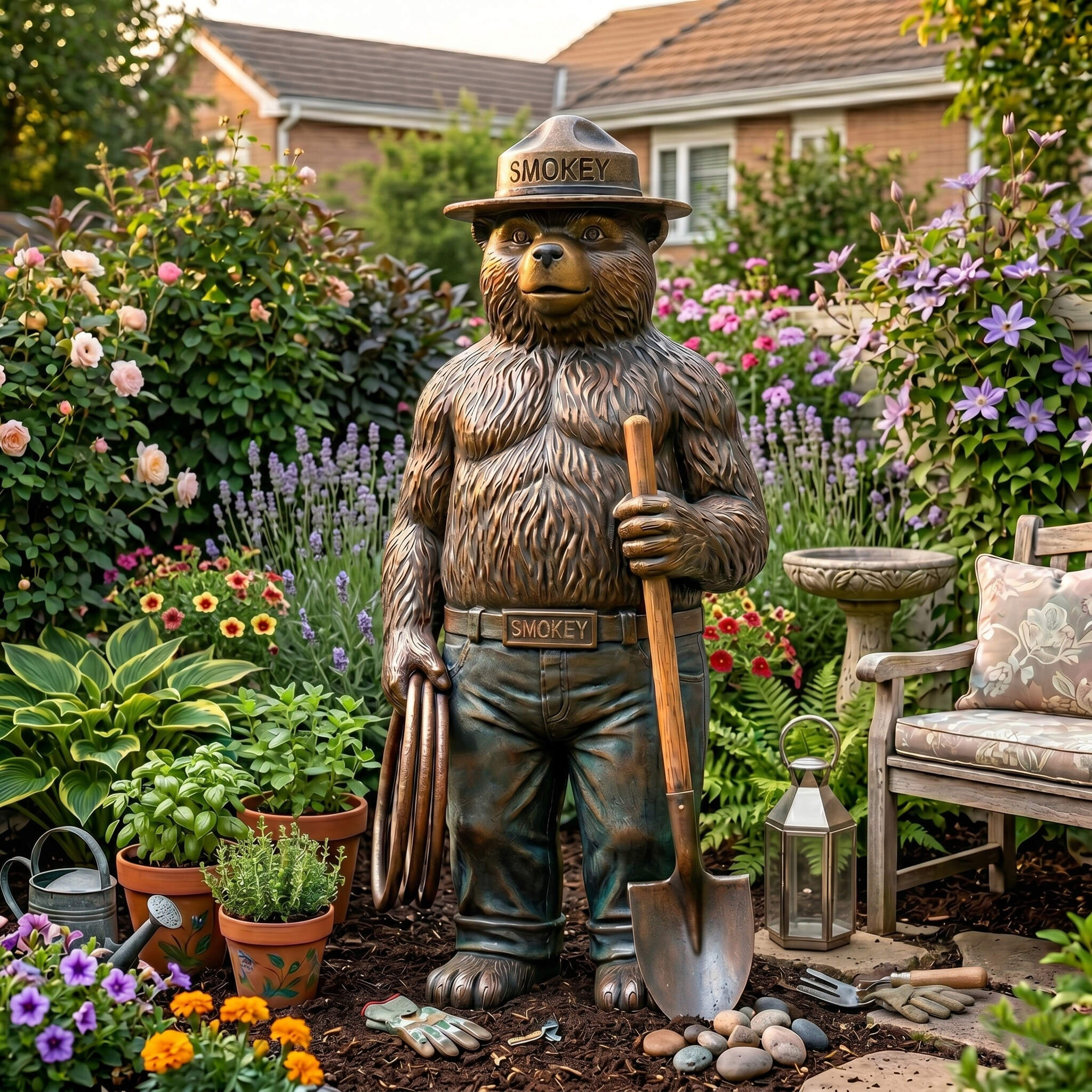Smokey Bear Official-Inspired Premium Garden Statue