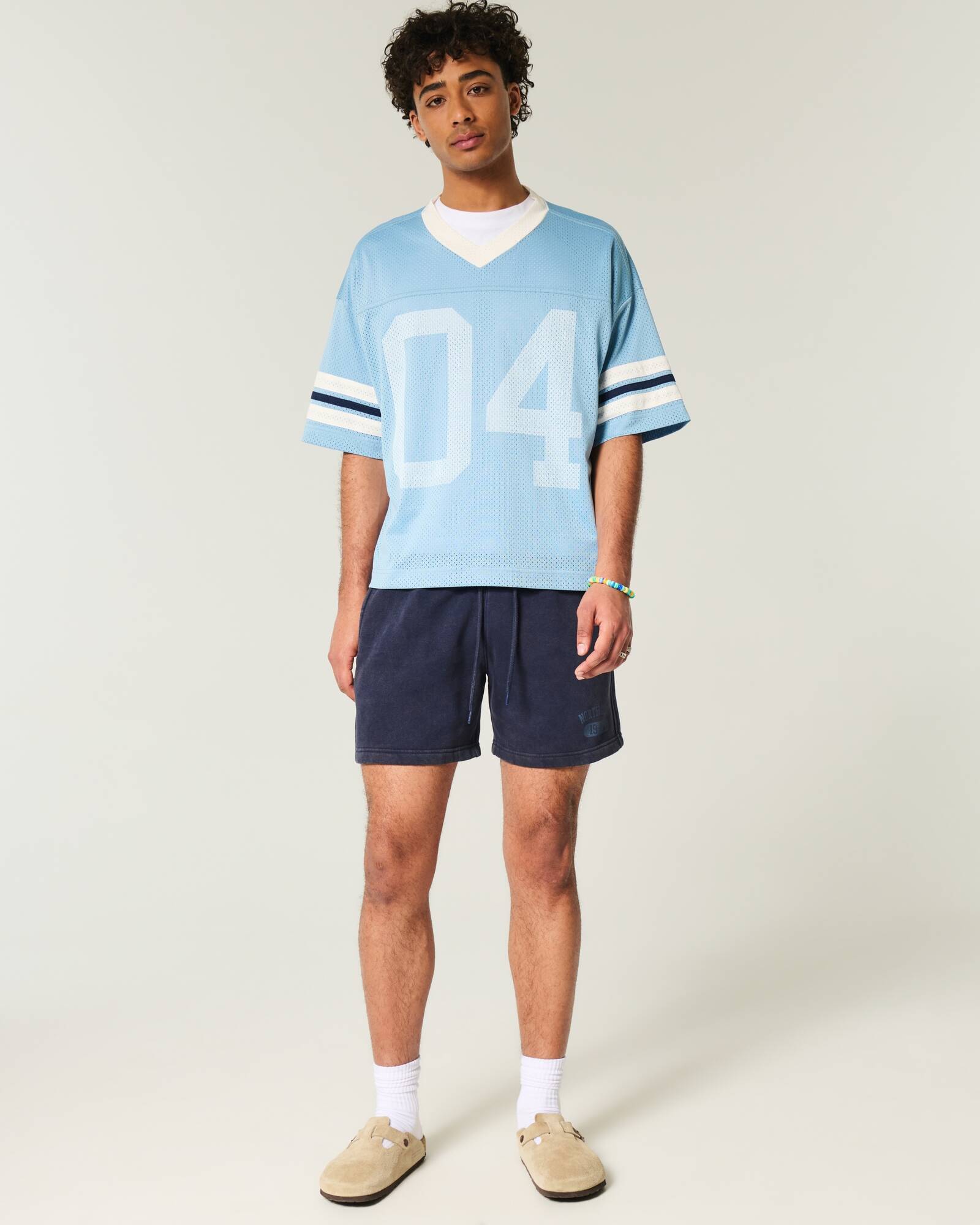 Mid-Thigh Camo Loose Fleece Shorts
