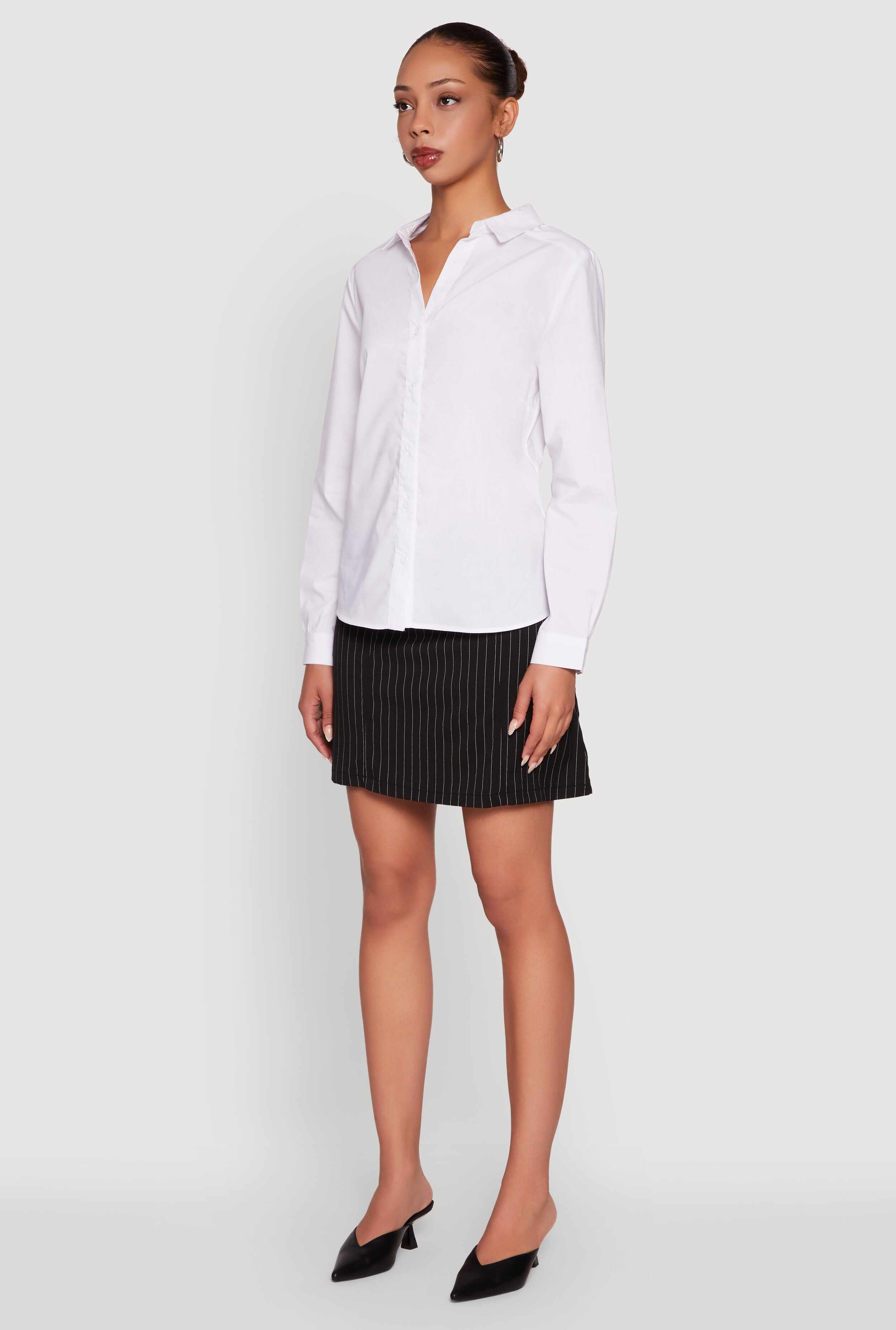 Button Front Classic Fit Long Sleeve Shirt