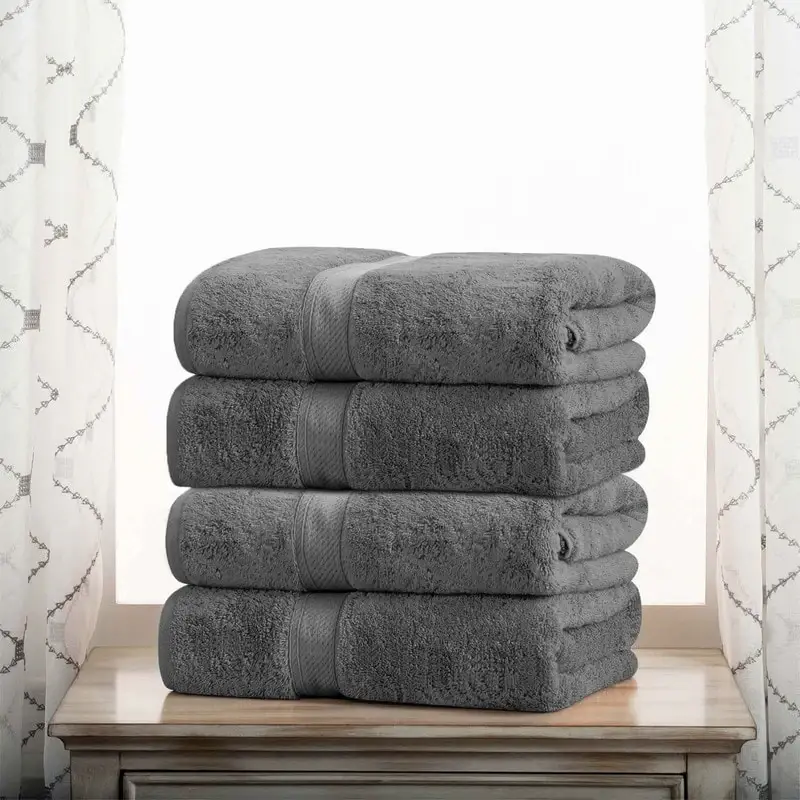 Superior Egyptian Cotton Pile Heavyweight Bath Towel Set of 4
