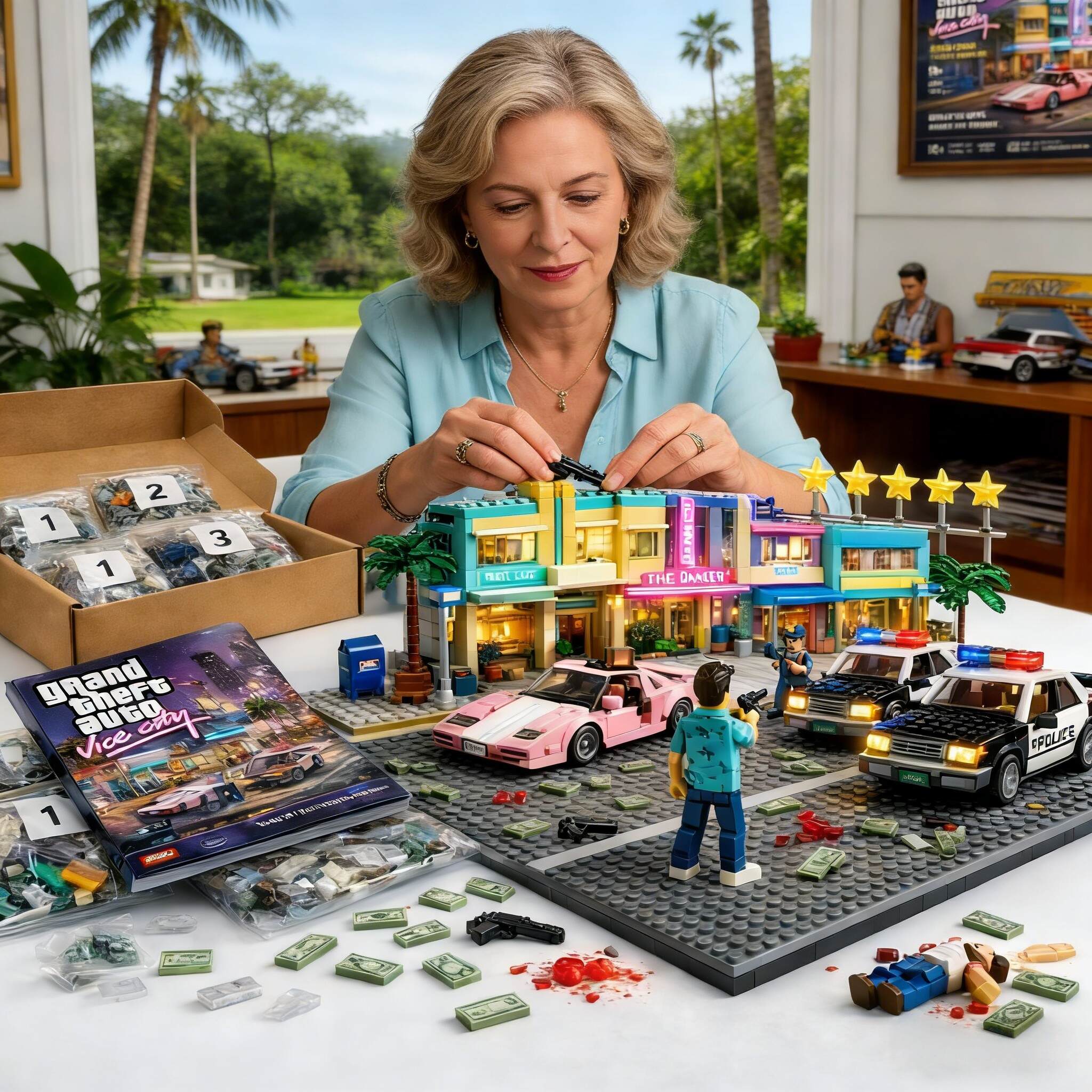 GTA: VICE CITY NIGHTS Street Brick Set