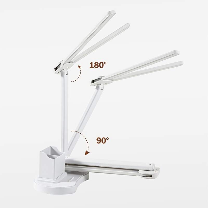 1pc LED Double Swing Arm Table Lamp,adjustable Brightness And Color Temperature