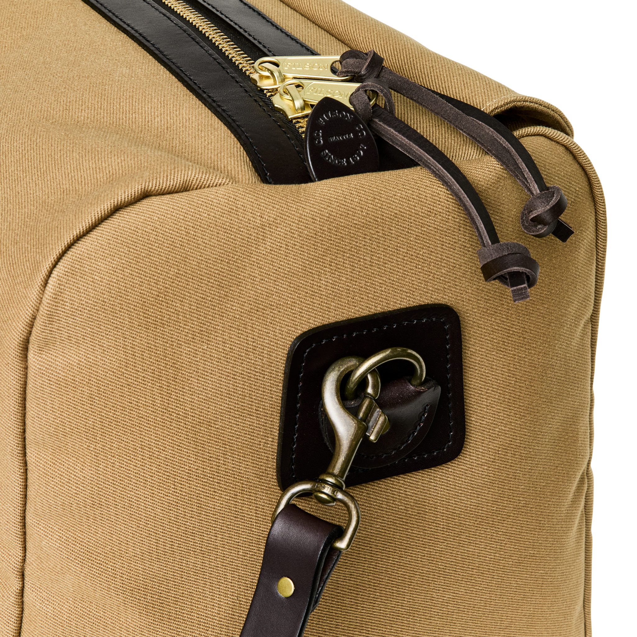 Large Rugged Twill Duffle Bag - Tan